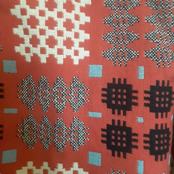 Oversized red printed blazer OS - Picture 3 of 3